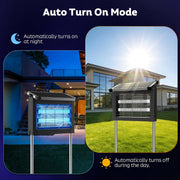 OnBeam Solar Bug Zapper Outdoor, Mosquito Zapper Waterproof Electric Fly Zapper Rechargeable Mosquito Killer Lamp with 10W Solar Panel, 4500V Cordless Fly Trap for Backyard, Patio, Garden, RV, Camping